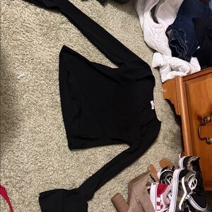 Pink Lily Elegant Black Top